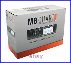 MB Quart MDR2.0 1-Din Marine/Boat Bluetooth Receiver+(2) 8 Black LED Speakers