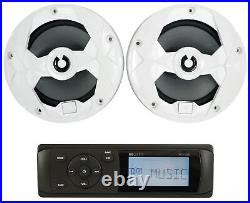 MB Quart MDR2.0 Marine/Boat Bluetooth/USB Receiver+(2) White JBL 6.5 Speakers