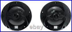 MB Quart MDR2.0 Marine/Boat Bluetooth/USB Receiver+(4) Black JBL 6.5 Speakers