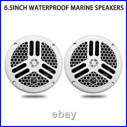 Marine AM FM Radio Bluetooth Boat Receiver+6.5''120W Waterproof Speakers+Antenna