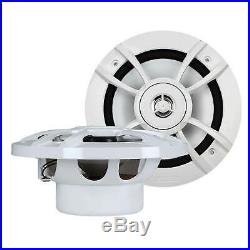 Marine Audio MA100 Boat AM/FM USB AUX Radio, 4 White Kenwood 6.5 Boat Speakers