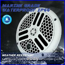 Marine Audio Radio Bluetooth Waterproof +6.5'' 240W Speakers +Boat Radio Antenna
