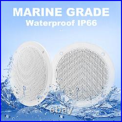 Marine Audio Stereo Bluetooth Car Boat Radio and 4 120W Waterproof Speakers