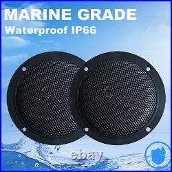 Marine Audio System Bluetooth Waterproof Radio + Boat Speakers + FM AM Antenna