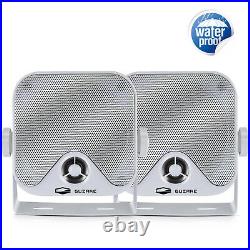 Marine Bluetooth Sound System Boat Stereo Waterproof Outdoor Speakers 200W 2Pair