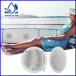 Marine Bluetooth Sound System Receiver FM AM Radio Kit and 4'' Boat Speakers