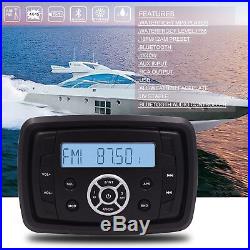 Marine Bluetooth Stereo AM FM waterproof Radio 2 black 3 Marine Boat Speakers