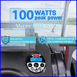 Marine Bluetooth Stereo Receiver Boat Radio System, Waterproof Speakers 2 Pair