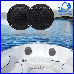 Marine Bluetooth Stereo Receiver and 2 Pairs Waterproof Boat Speaker and Antenna