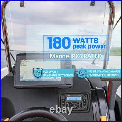 Marine Bluetooth Stereo with Boat Speakers 2Pair 120W for Boat ATV UTV Golf Cart