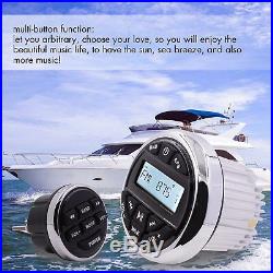 Marine Boat AM/FM Radio Bluetooth Stereo Car Audio Music Receiver + Wire Remote