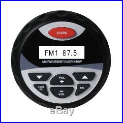 Marine Boat Car Bluetooth AM/FM Radio +3 white Speakers + Flexible AM FM Aerial