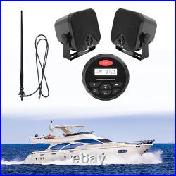 Marine Boat Radio Bluetooth Stereo Receiver+4 Heavy Duty Speakers+Antenna USA