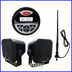 Marine Boat Radio Bluetooth Stereo Receiver+4 Heavy Duty Speakers+FM AM Antenna