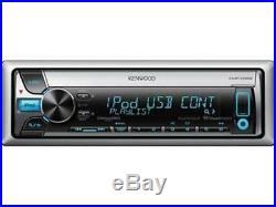 Marine Boat Radio Kenwood iPod iPhone Pandora+Round and Box Speakers, Amp, Cover