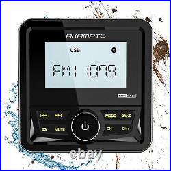 Marine Boat Radio Receiver Bluetooth IPX5 Waterproof Boat Stereo 2.8'' LCD