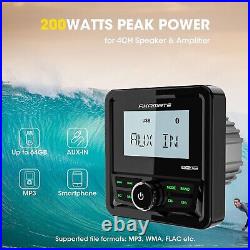 Marine Boat Radio Receiver Bluetooth IPX5 Waterproof Boat Stereo 2.8'' LCD