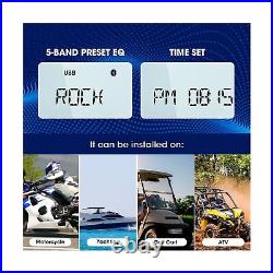Marine Boat Radio Receiver Bluetooth IPX5 Waterproof Boat Stereo 2.8'' LCD