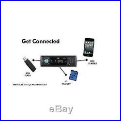Marine Boat Yacht CD MP3 SD USB AM/FM Radio/ Wireless Bluetooth & 2 Speakers Pkg