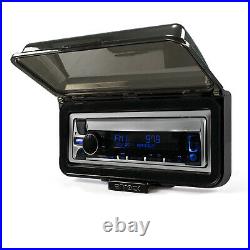 Marine KMRD378BT Bluetooth CD Radio, Black Cover, Antenna, USBAUX Interface Mount