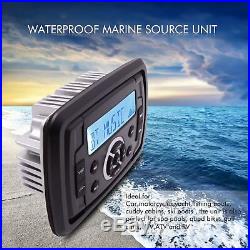 Marine Radio Bluetooth AM FM Waterproof Boat Stereo System Head Unit ATV UTV Car