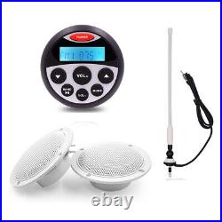 Marine Radio Bluetooth Audio Stereo Mp3 Player + Boat 4 Speakers+FM/AM Aerial