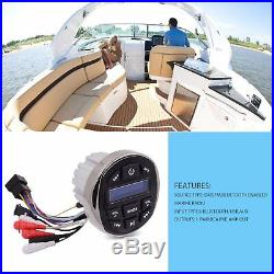 Marine Radio Bluetooth Boat Mp3 Player Audio + Gauge Mount Headunit Stereo DAB