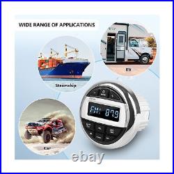 Marine Radio Bluetooth Stereo Audio Waterproof Radio Boats FM AM Gauge Stereo