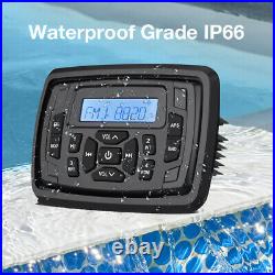 Marine Radio Bluetooth with Speakers Audio Package for Yacht Speedbaot Fish Boat