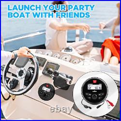 Marine Radio Marine Stereo Bluetooth Boat Stereo Gauge Style round Stereo System