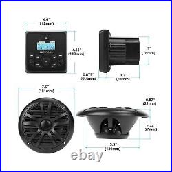 Marine Radio Stereo Bluetooth Boat Media Player, AM/FM Radio, USB Port, Aux i