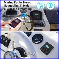 Marine Radio Stereo Bluetooth Boat Media Player AM/FM Radio USB Port Aux in A