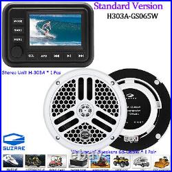 Marine Radio Stereo Bluetooth Receiver with Boat 300W Waterproof Speaker for Yacht