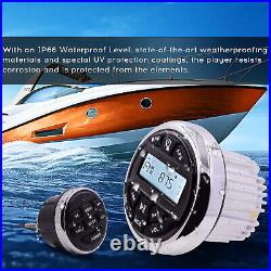 Marine Radio Waterproof Bluetooth Gauge Receiver with Remote For ATV UTV Golf Car