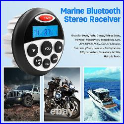 Marine Radio Waterproof Bluetooth Stereo Receiver and Boat Speakers and USB