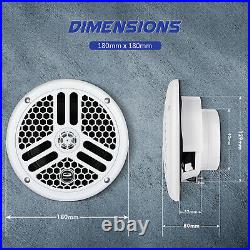 Marine Radio and Boat Speakers 6.5 inch 240W and Antenna for Yacht Speedboat