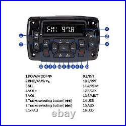 Marine Stereo Audio Radio Bluetooth Car Stereo Receivers Waterproof Player MP