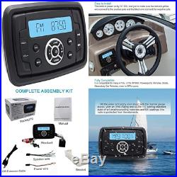 Marine Stereo Audio Radio FM AM Bluetooth Music USB Input for ATV Boat Golf Cart