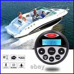 Marine Stereo Bluetooth FM AM Radio Receiver, Waterproof Boat Speakers, USB Cable