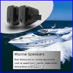 Marine Stereo Bluetooth Radio Gauge Audio+4 Boat Surface Mount speakers