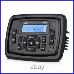 Marine Stereo Bluetooth Radio Receiver and 3 Waterproof Boat Speaker and Aerial