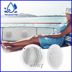 Marine Stereo Bluetooth Receiver Boat Radio + 2 Pair Waterproof Outdoor Speakers