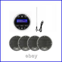 Marine Stereo Bluetooth Waterproof Boat Radio Receiver+2 Pairs Speakers +Antenna