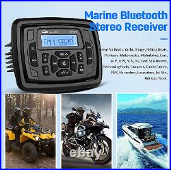 Marine Stereo Bluetooth Waterproof Boats Golf Cart Radio Digital Media Stereo Re