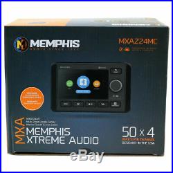 Memphis Mxaz24mc Marine Boat Usb Aux Receiver Bluetooth 200w Amplifier Radio