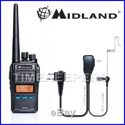 Midland Arctic Black VHF Handheld Marine LCD Radio Kit for Boat Vessel Yacht