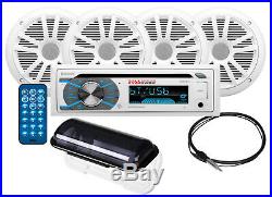 NEW in box, BOSS MCK508WB. 64S Marine Stereo Kit, boat Radio with 4 speakers