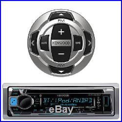 New Bluetooth KMRD372BT Marine Boat Radio CD MP3 USB Receiver Smartphone Remote