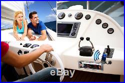New Marine Boat Bluetooth CD MP3 Radio Player 4 Silver Speakers, 800W Amp, Antenna