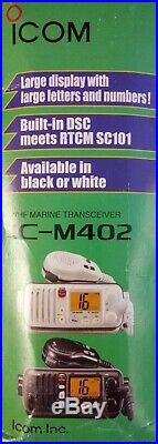 Open Box Icom IC-M402 VHF Marine Radio Transceiver Transciever Boat Ship